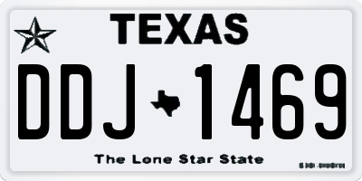 TX license plate DDJ1469