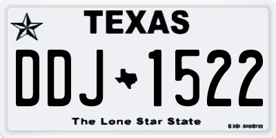 TX license plate DDJ1522