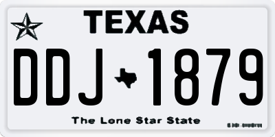 TX license plate DDJ1879