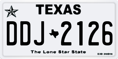 TX license plate DDJ2126