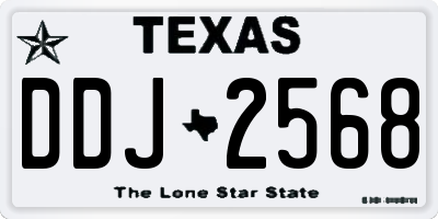 TX license plate DDJ2568