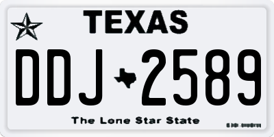 TX license plate DDJ2589