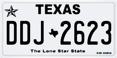 TX license plate DDJ2623