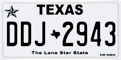 TX license plate DDJ2943
