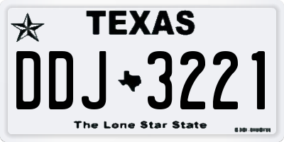 TX license plate DDJ3221