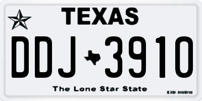 TX license plate DDJ3910