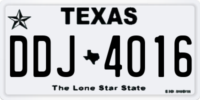 TX license plate DDJ4016