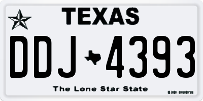 TX license plate DDJ4393