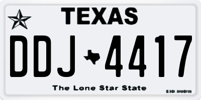 TX license plate DDJ4417