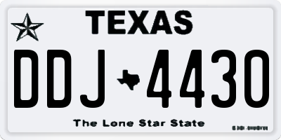 TX license plate DDJ4430
