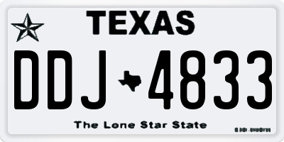 TX license plate DDJ4833