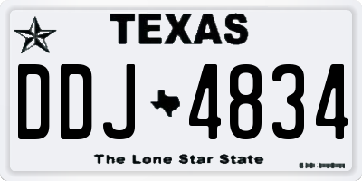 TX license plate DDJ4834