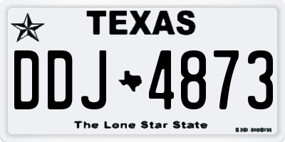TX license plate DDJ4873