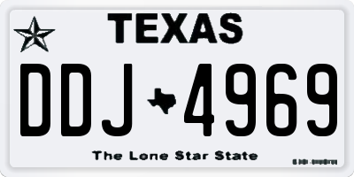 TX license plate DDJ4969