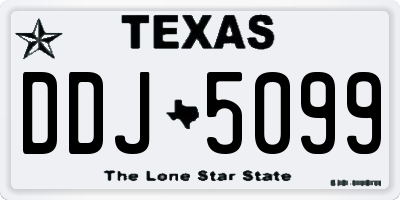 TX license plate DDJ5099
