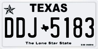 TX license plate DDJ5183