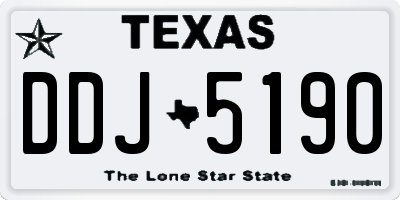 TX license plate DDJ5190