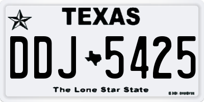 TX license plate DDJ5425