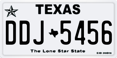 TX license plate DDJ5456