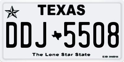 TX license plate DDJ5508