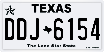 TX license plate DDJ6154