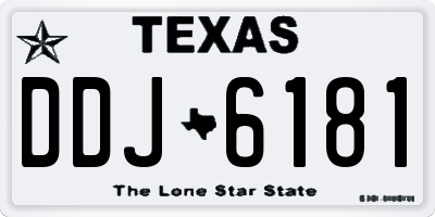 TX license plate DDJ6181