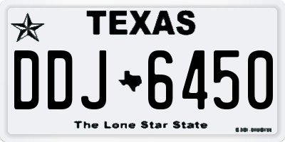 TX license plate DDJ6450
