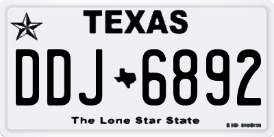 TX license plate DDJ6892