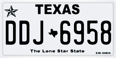 TX license plate DDJ6958