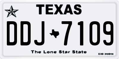 TX license plate DDJ7109