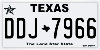 TX license plate DDJ7966