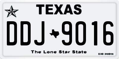 TX license plate DDJ9016