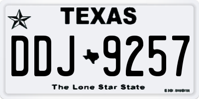TX license plate DDJ9257