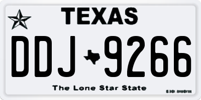 TX license plate DDJ9266