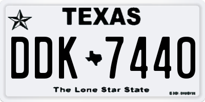 TX license plate DDK7440