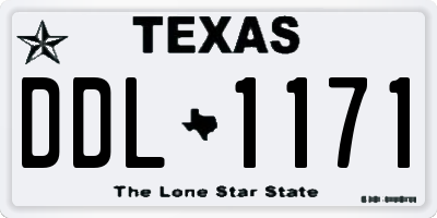 TX license plate DDL1171