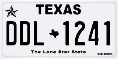 TX license plate DDL1241