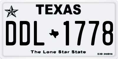 TX license plate DDL1778