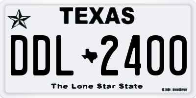 TX license plate DDL2400