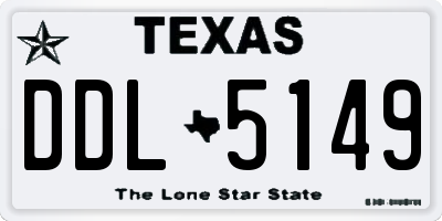 TX license plate DDL5149