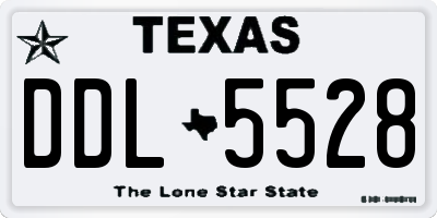 TX license plate DDL5528