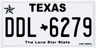 TX license plate DDL6279