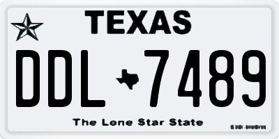 TX license plate DDL7489