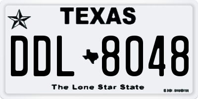 TX license plate DDL8048