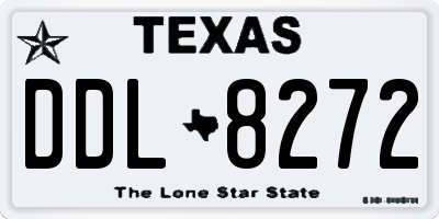 TX license plate DDL8272