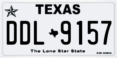 TX license plate DDL9157