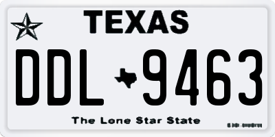 TX license plate DDL9463