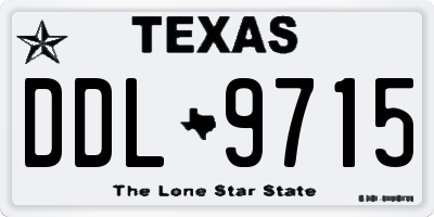 TX license plate DDL9715
