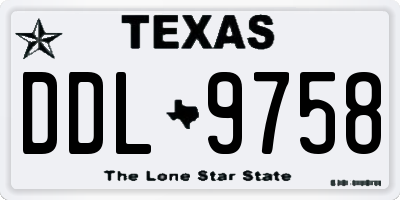 TX license plate DDL9758