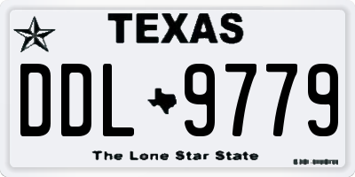 TX license plate DDL9779